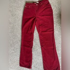 Vintage Tommy Hilfiger Burgundy Corduroy Straight Leg